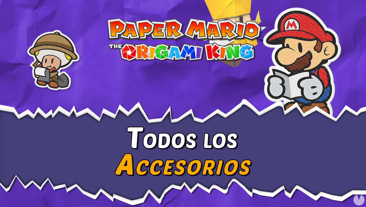 TODOS los accesorios de Paper Mario: The Origami King y cmo conseguirlos - Paper Mario: The Origami King