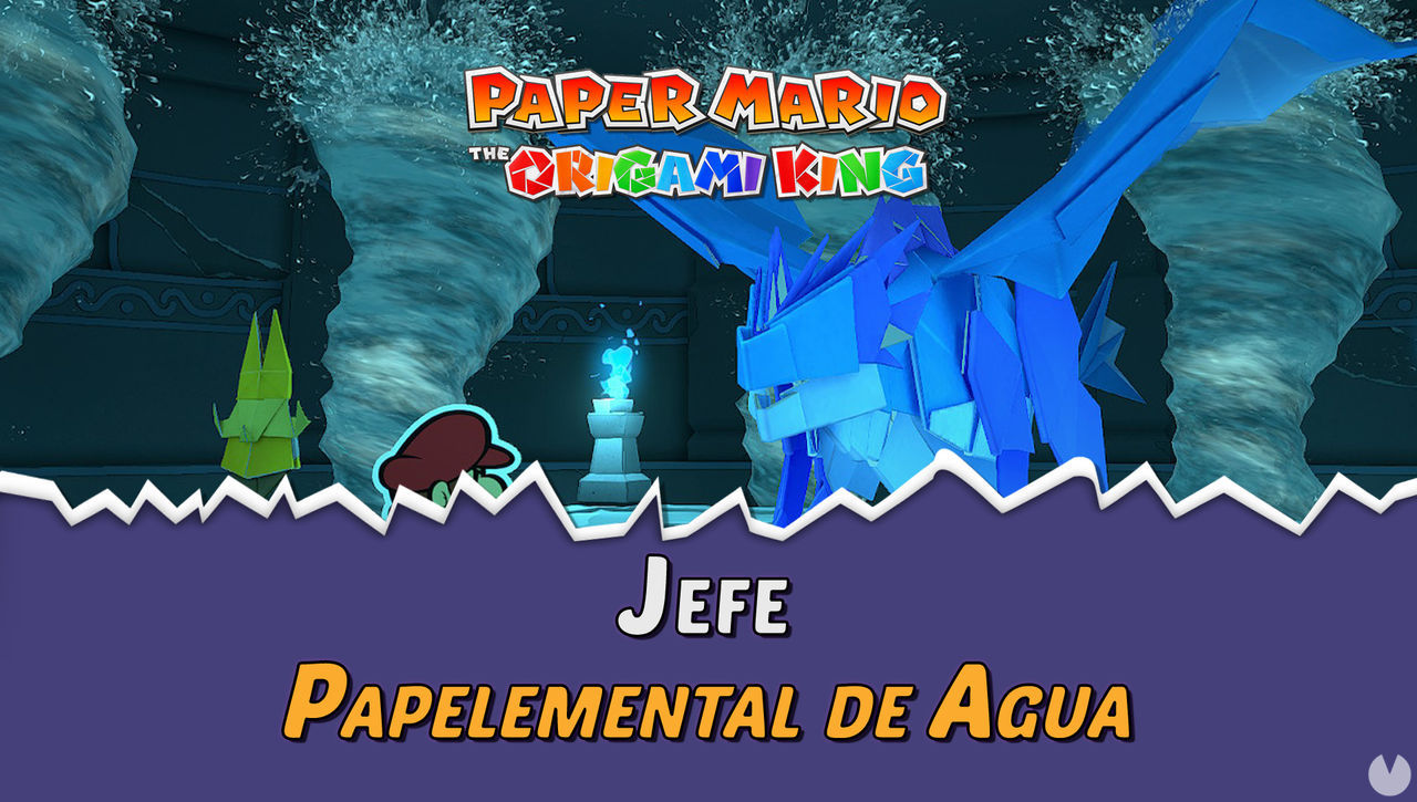 Papelemental de Agua en Paper Mario The Origami King: Consejos y estrategias - Paper Mario: The Origami King