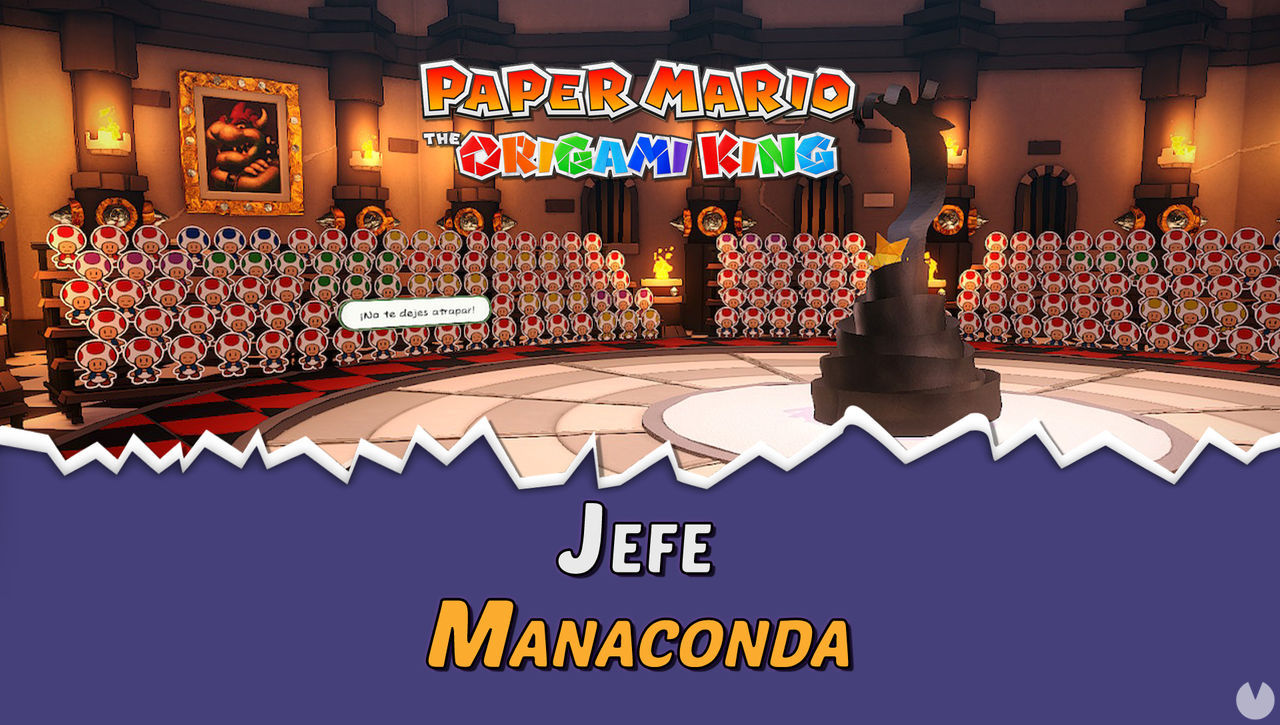 Manaconda en Paper Mario The Origami King: Consejos y estrategias - Paper Mario: The Origami King
