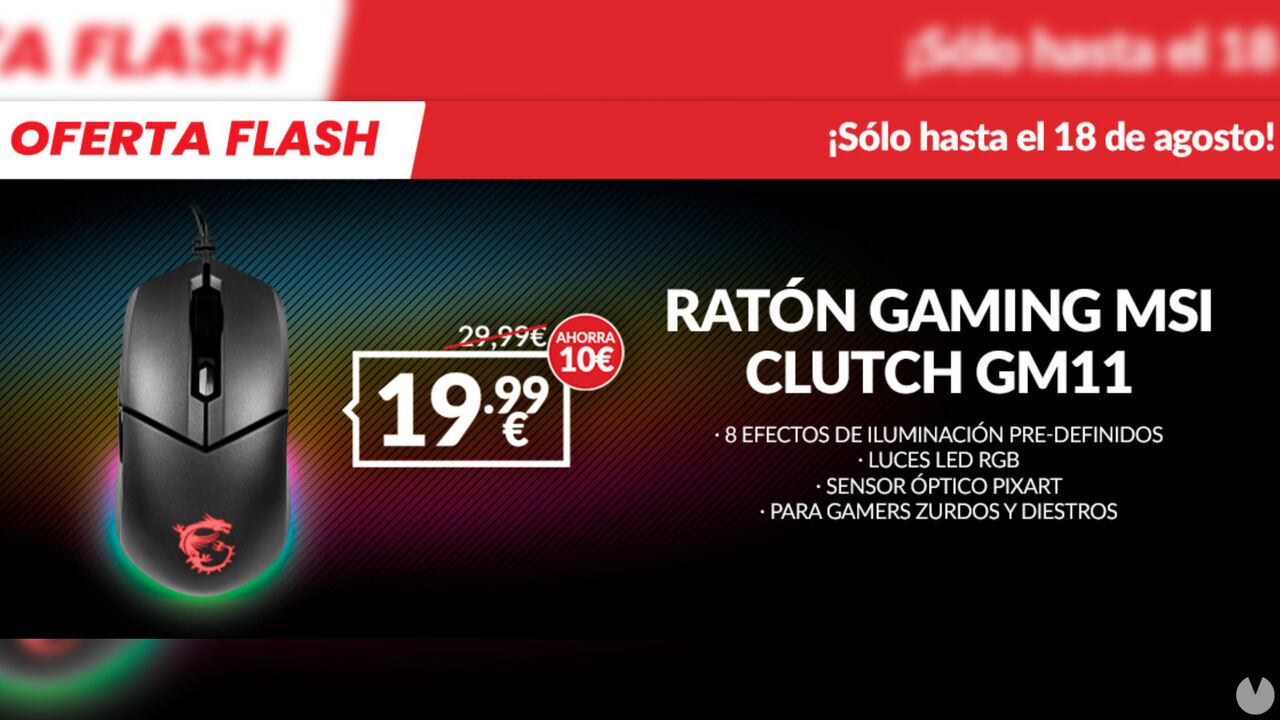 Consigue este ratón gaming por sólo 19,99 euros en una nueva oferta flash de GAME