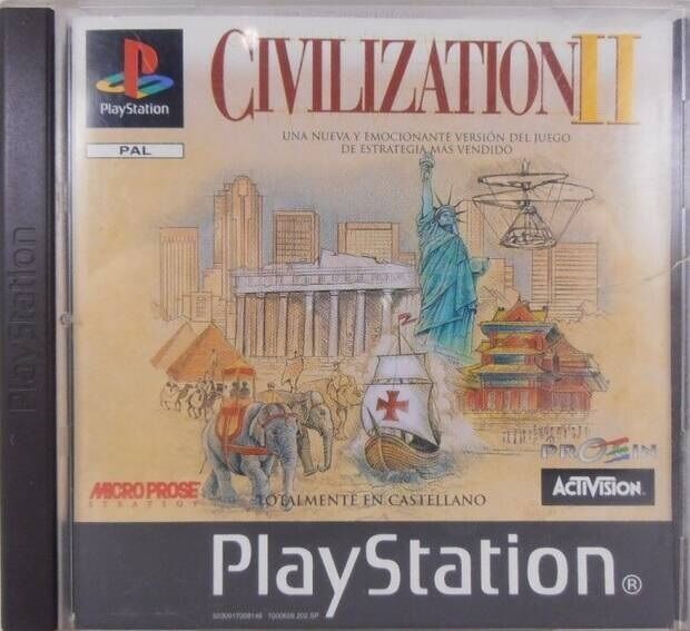 Carátula de 'Civilization II', un juego que Proein distribuyó en España y el favorito de Ignacio Pérez Dolset.