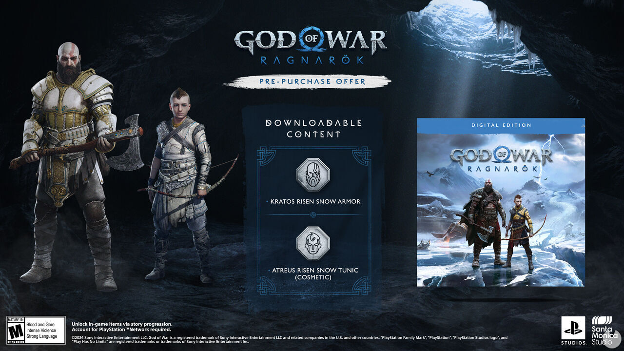 Incentivos de reserva de God of War Ragnarok en PC.