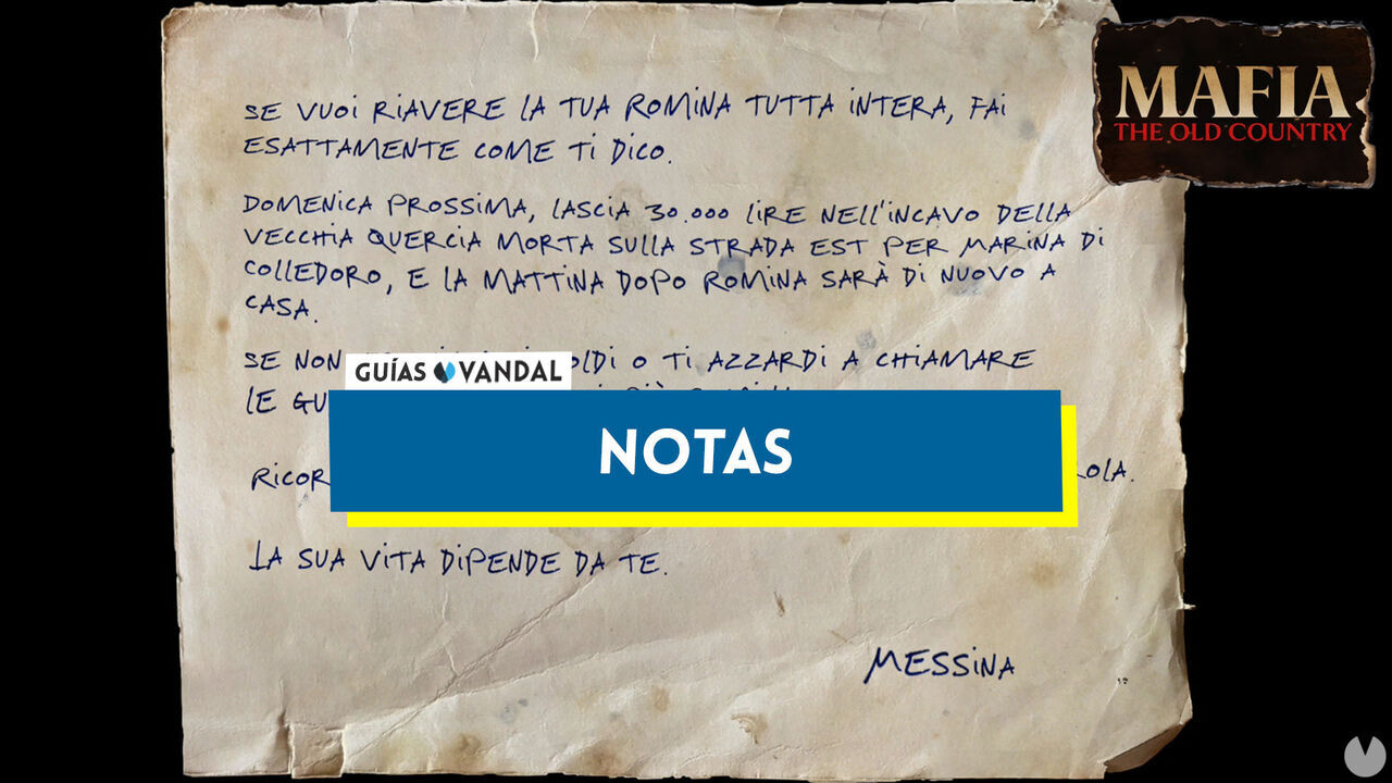 Todas las Notas en Mafia: The Old Country y localizacin - Mafia: The Old Country