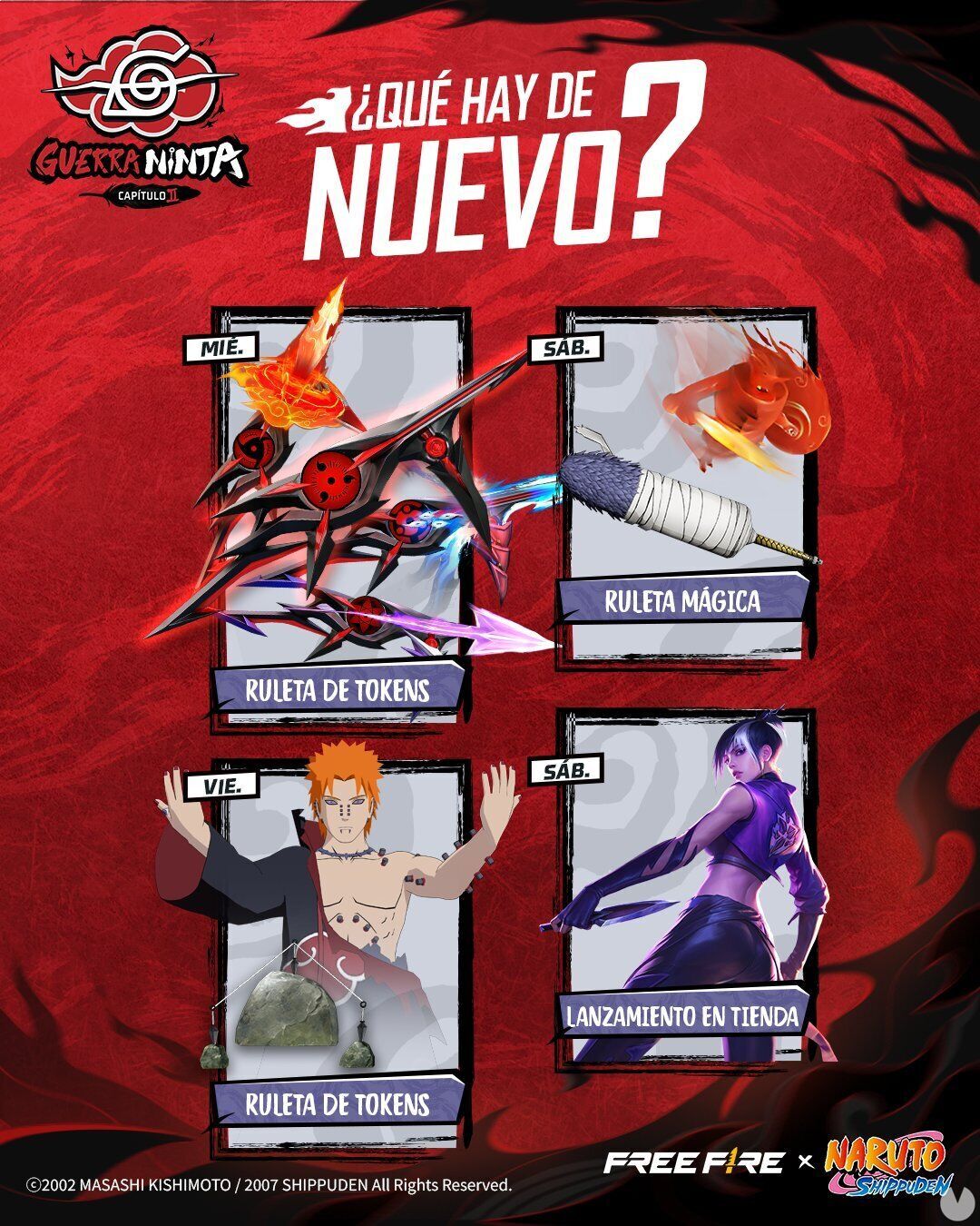 Nueva agenda semanal de Free Fire MAX del 6 al 12 de agosto de 2025