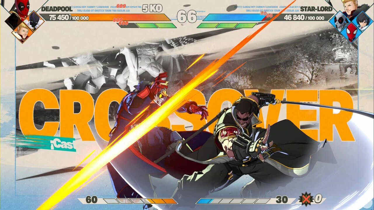 Marvel Tokon Fighting Souls - Crossover Reflect and Perfect Reflect, Blade performs a Crossover to defend Deadpool