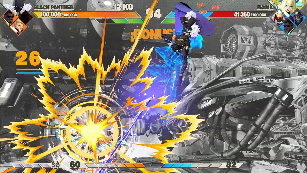 Marvel Tokon Fighting Souls - Super Assemble and Tokon Assemble, Black Panther performs the second part of a Super Assemble
