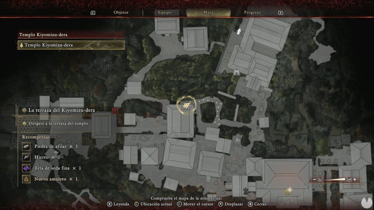 Onimusha: Way of the Sword - The Stage is Set at Kiyomizu: Hempen Cloth location in the northwestern corner of the western detour