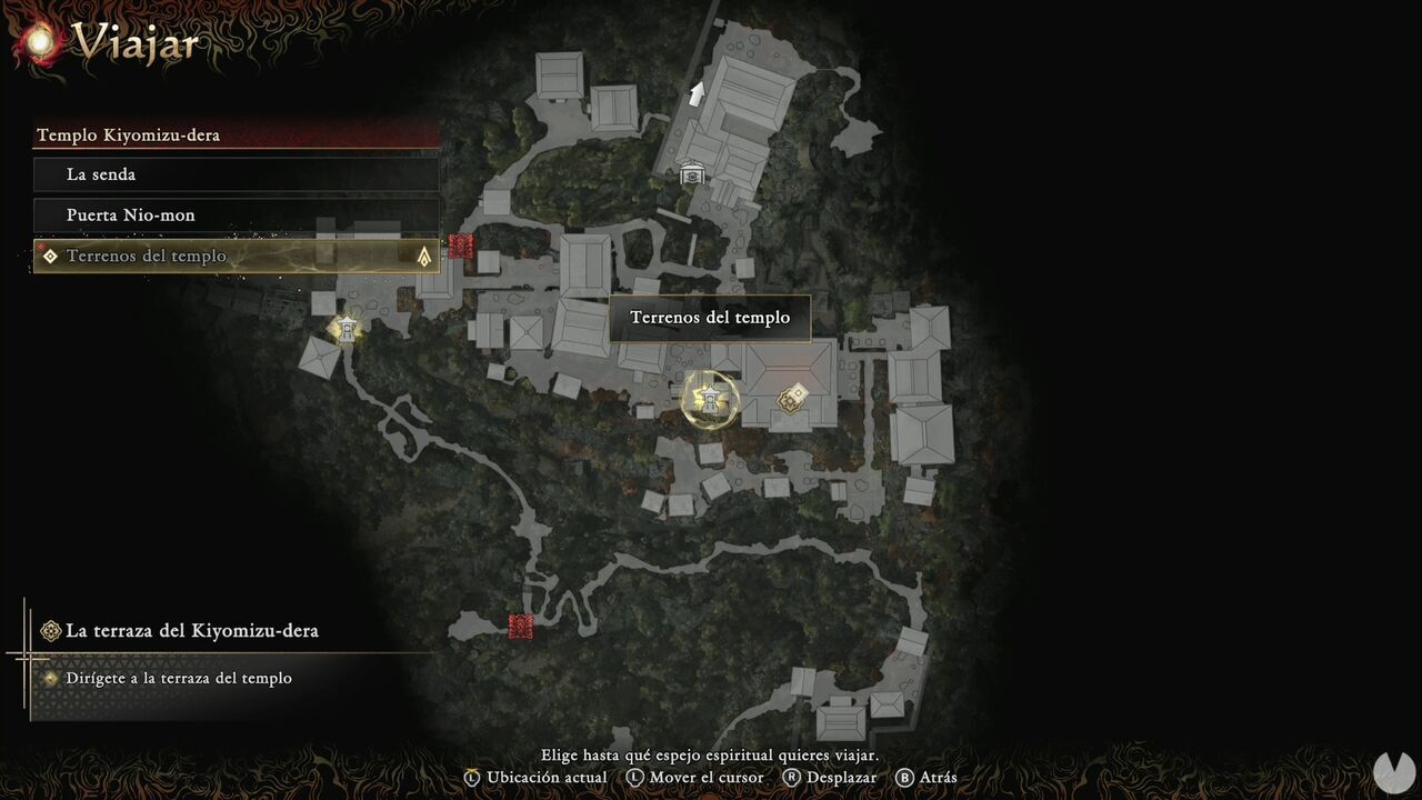 Onimusha: Way of the Sword - The Stage is Set at Kiyomizu: location of the Temple Grounds Spirit Mirror beyond the second barrier at Kiyomizu-dera