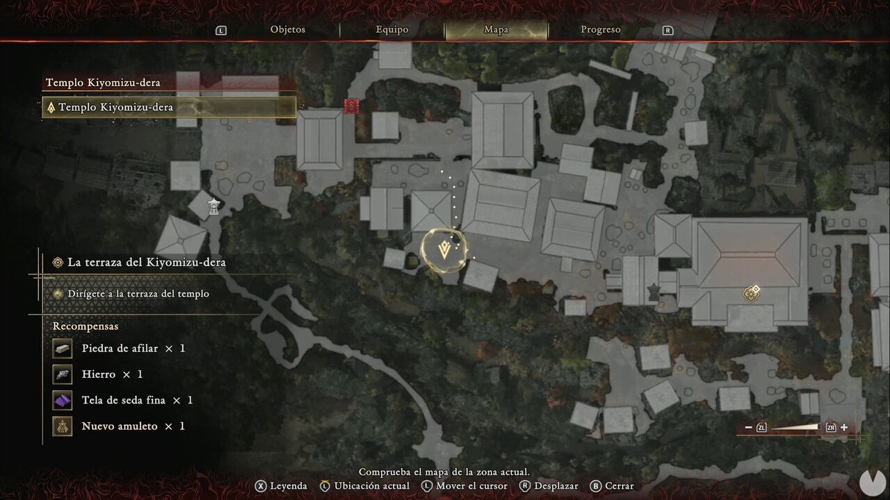 Onimusha: Way of the Sword - The Stage is Set at Kiyomizu: path leading toward the objective marker