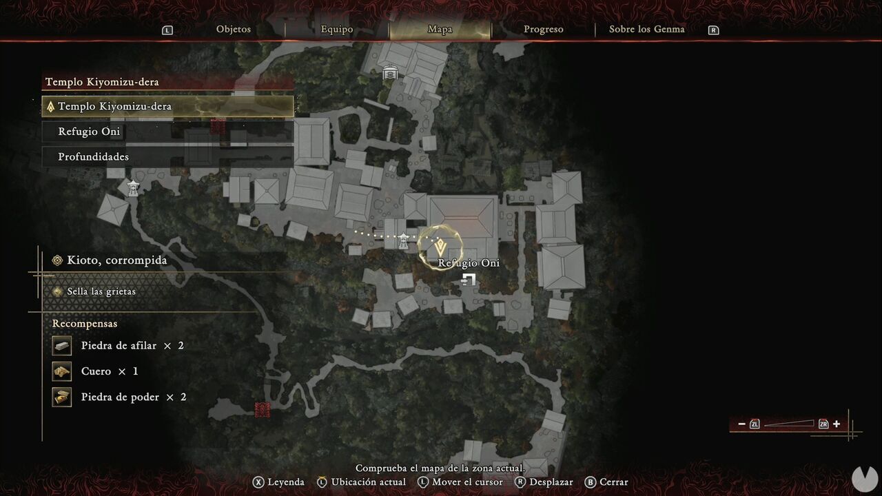 Onimusha: Way of the Sword - Location of one of the Oni Glyphs at Kiyomizu-dera, in the area where you fight Sasaki