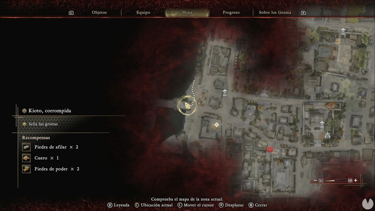 Onimusha: Way of the Sword - Kyoto, Corrupted: location where Oni Vision can be used to reveal another Oni Glyph in Eastern Kyoto