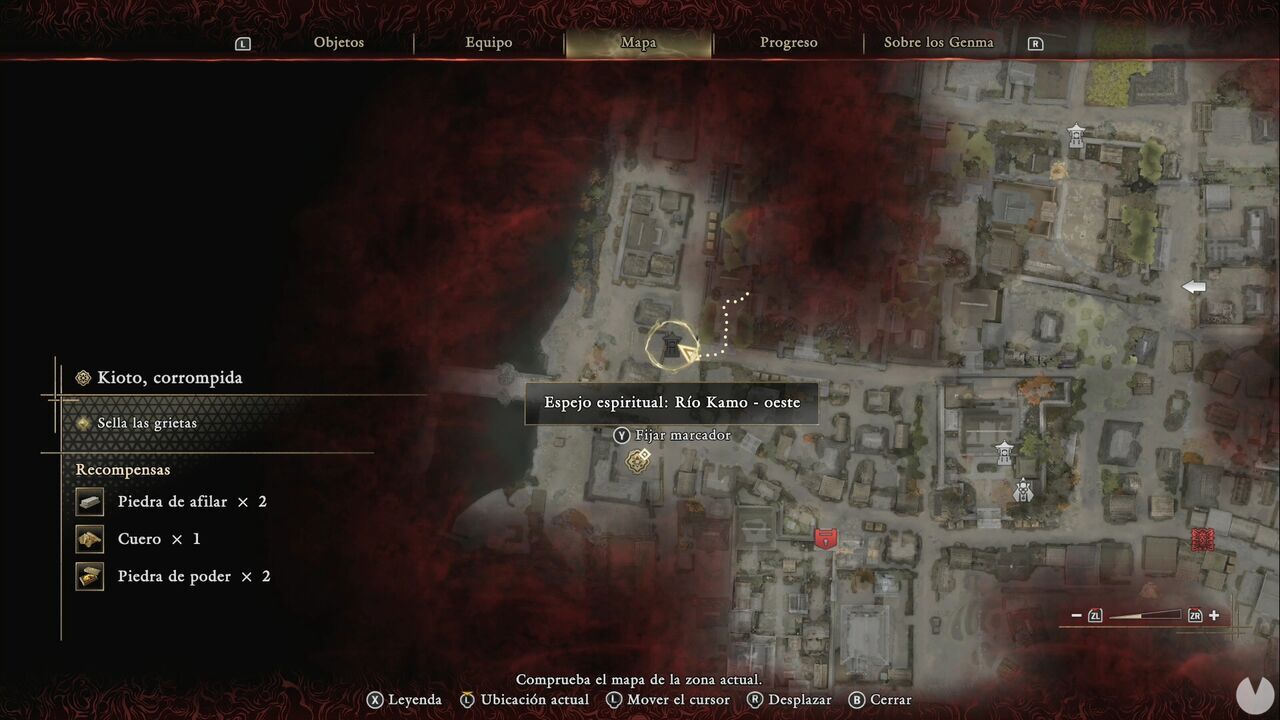 Onimusha: Way of the Sword - Kyoto, Corrupted: location of the Kamo River - East Spirit Mirror in western Eastern Kyoto