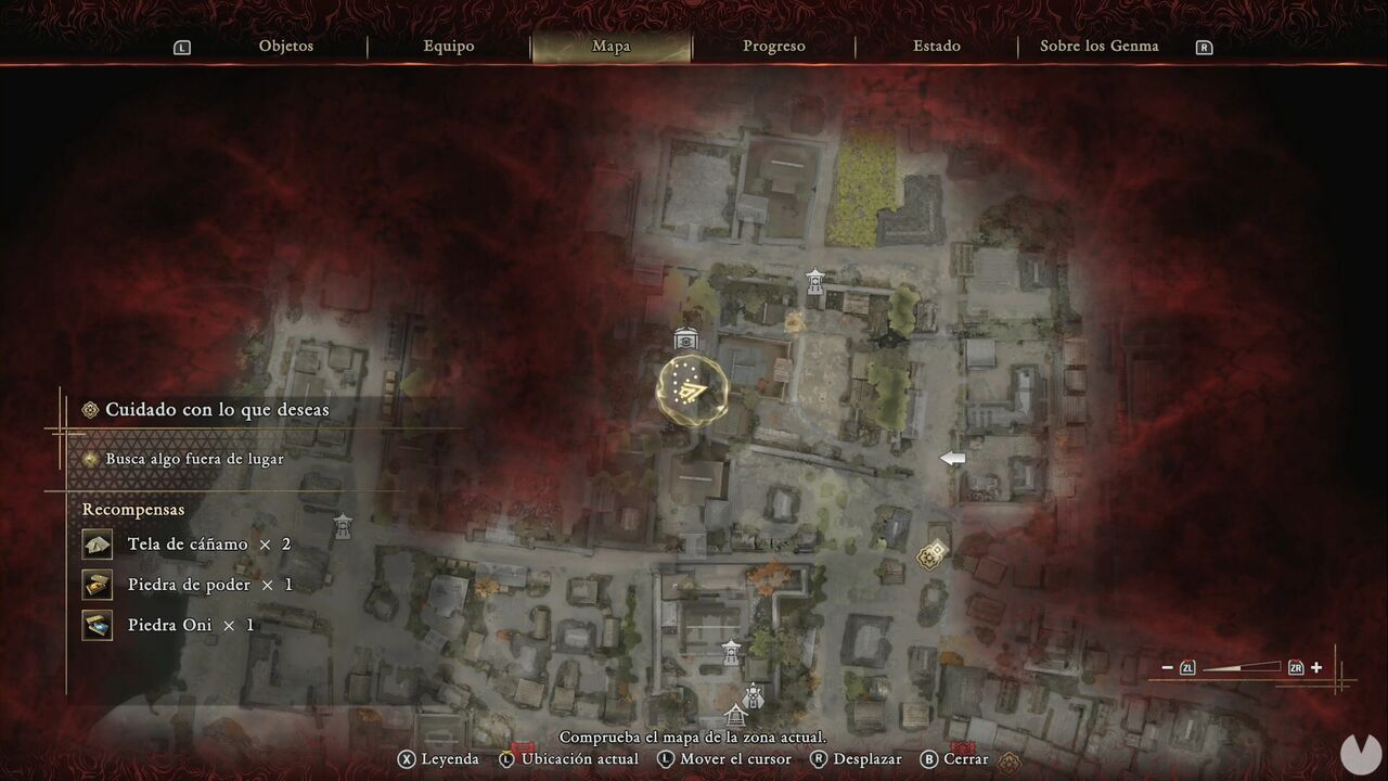 Onimusha: Way of the Sword - Careful What You Wish For: location of one of the courtyards north of Rokudo-chinnoji Temple containing an Eastern Kyoto Oni Glyph