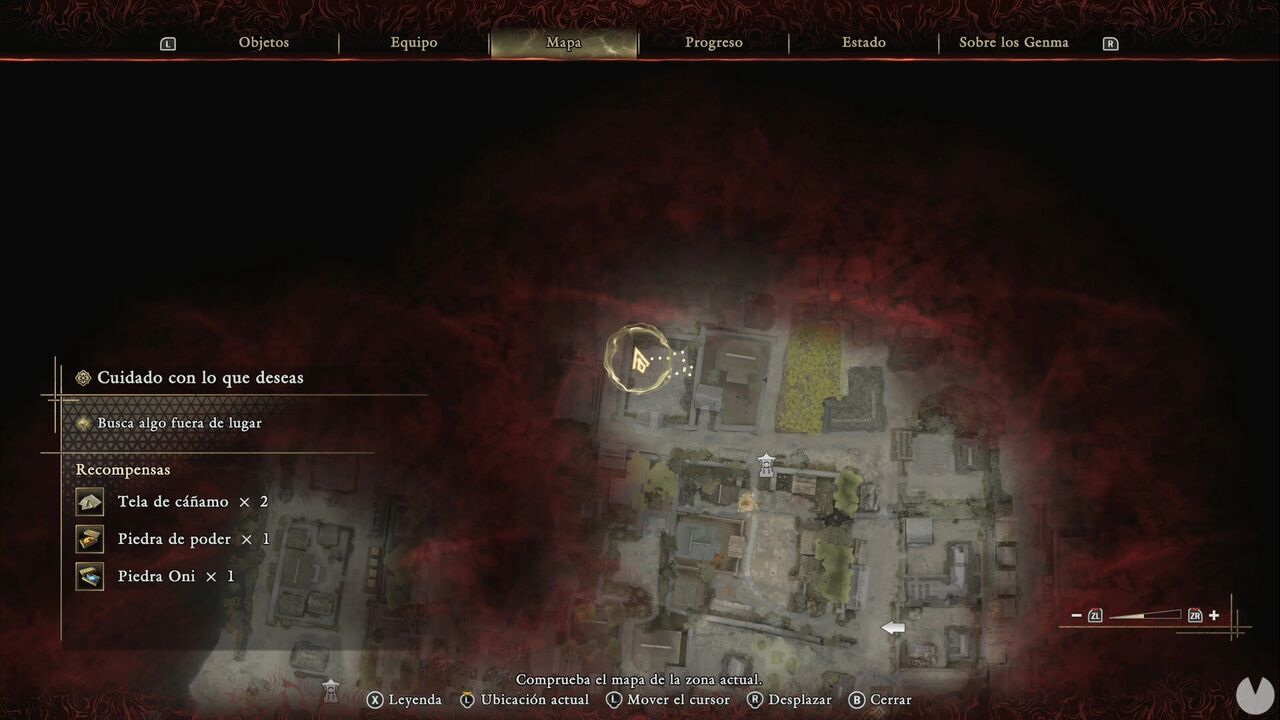 Onimusha: Way of the Sword - Careful What You Wish For: location of the chest in the northwestern corner of the northern Rift courtyard containing Iron and Hempen Cloth