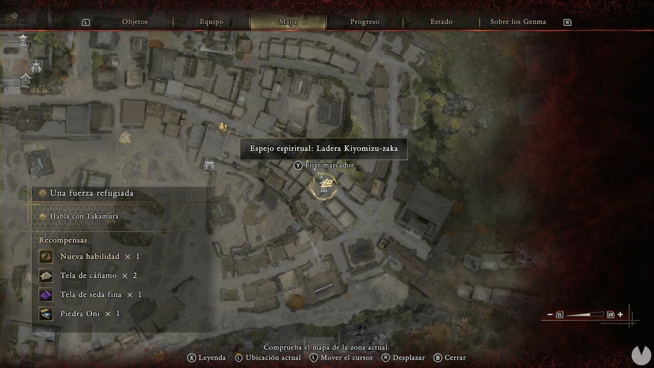 Onimusha: Way of the Sword - A Strength in Refuge: location of the Kiyomizu-zaka Slope Spirit Mirror in southeastern Kyoto
