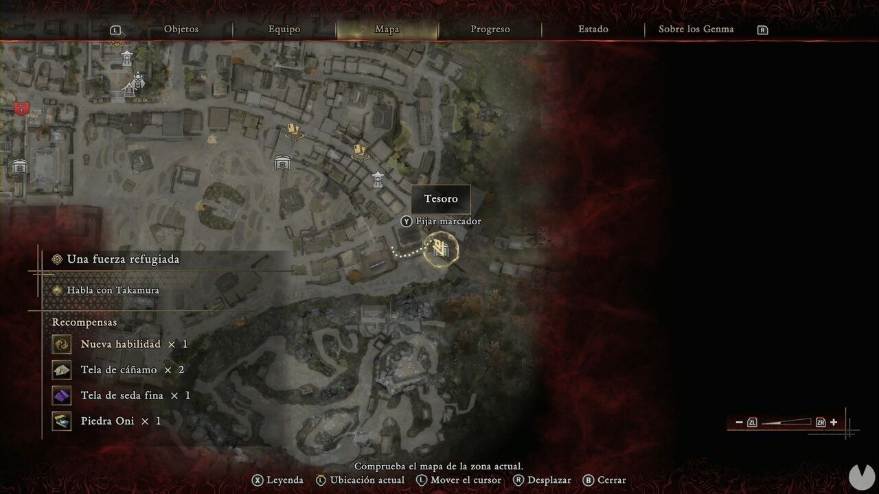 Onimusha: Way of the Sword - A Strength in Refuge: location of a Kyoto Treasure in the southeastern corner of the region