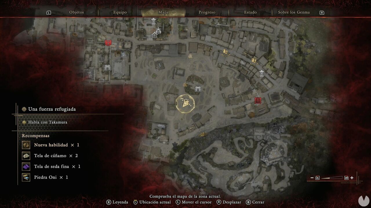 Onimusha: Way of the Sword - A Strength in Refuge: Tempered Iron chest in the middle of the southeastern fields