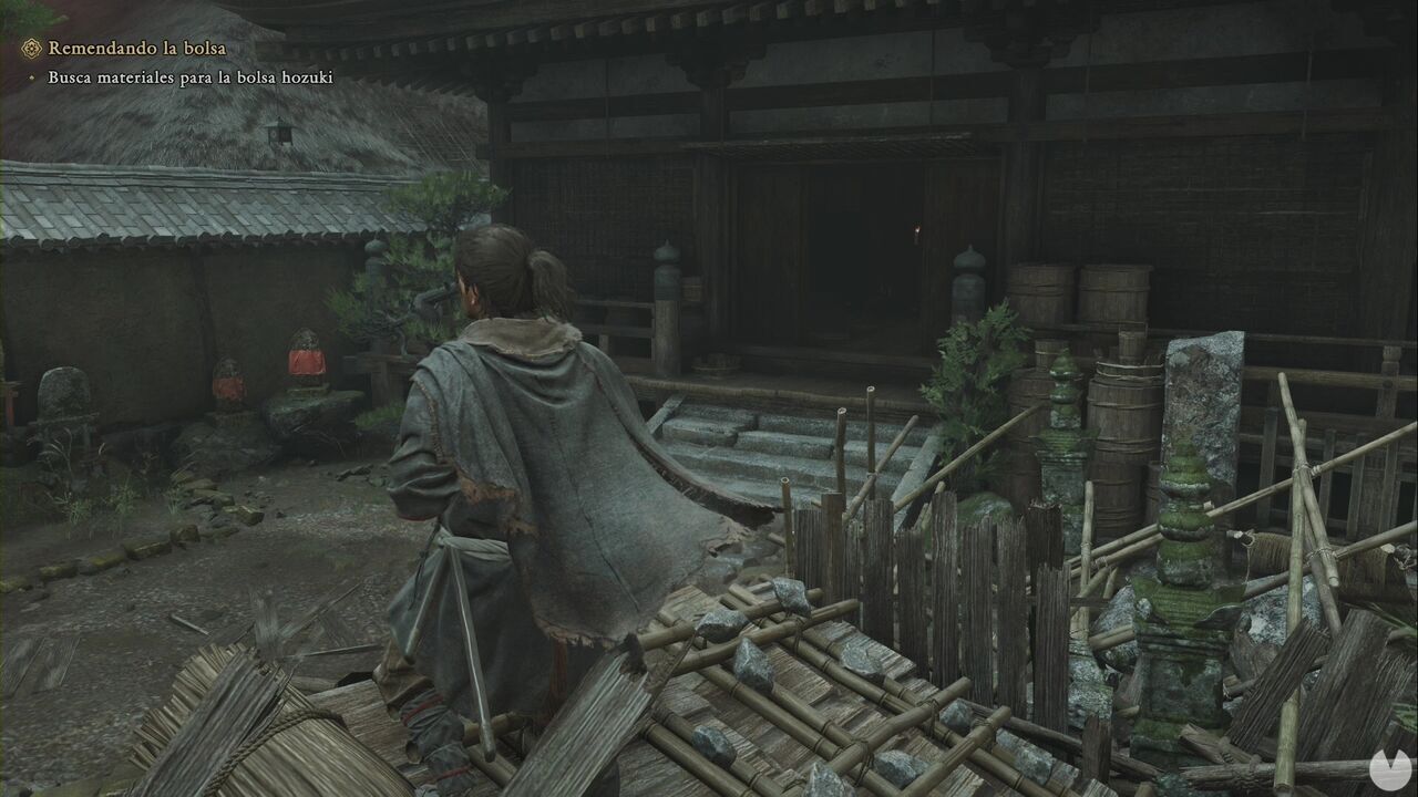Onimusha: Way of the Sword - Patching up the Pouch: building containing the materials needed for the Hozuki Pouch
