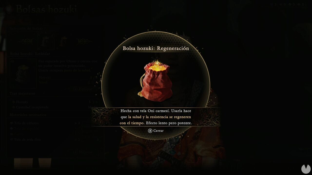 Onimusha: Way of the Sword - Hozuki Pouches: Hozuki Pouch: Regeneration