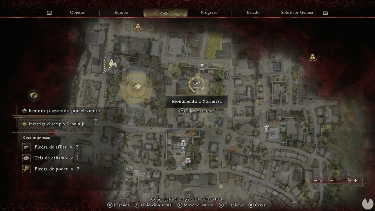 Onimusha: Way of the Sword - Windswept Kennin-ji: Yorimasa's Monument, where materials can be purchased in Eastern Kyoto