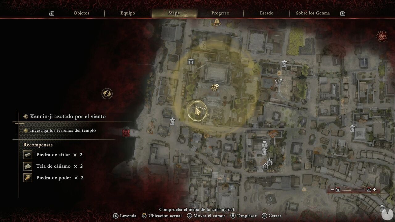 Onimusha: Way of the Sword - Windswept Kennin-ji: Cotton Cloth chest in the southwestern corner of Kennin-ji