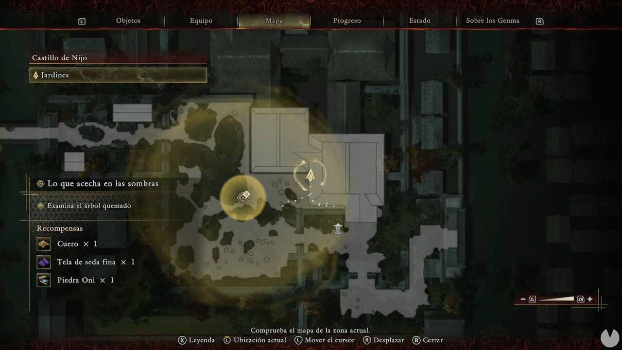 Onimusha: Way of the Sword - What Lurks in the Shadows: location of a chest containing Whetstones in the northeastern part of the garden