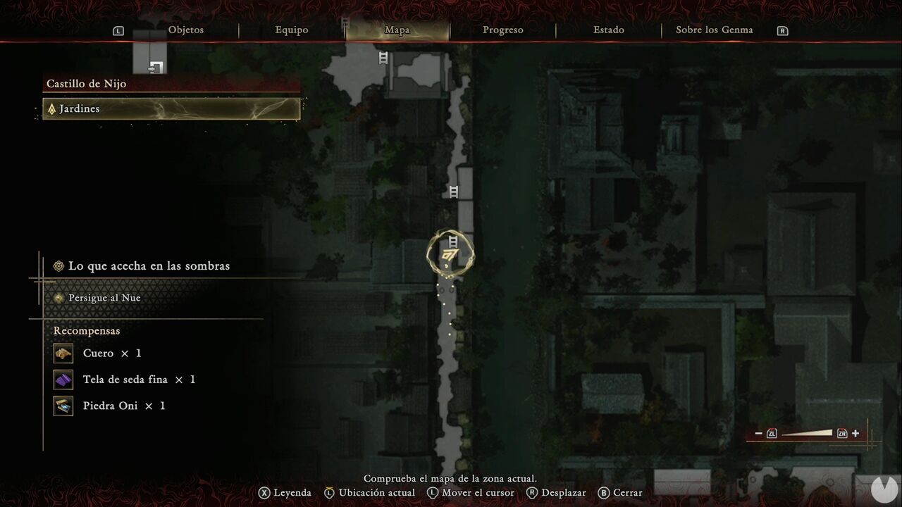 Onimusha: Way of the Sword - What Lurks in the Shadows: location of the Iron chest before the first ladder while pursuing the Nue