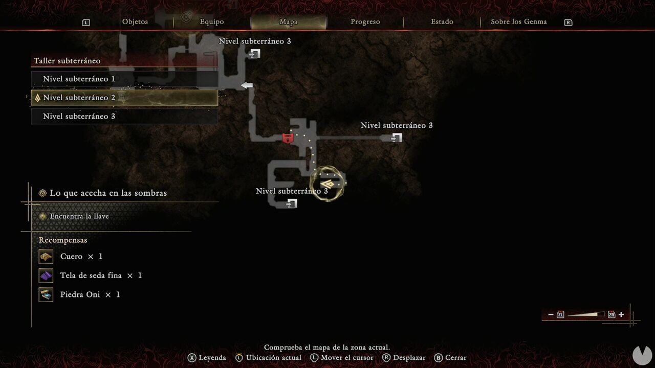 Onimusha: Way of the Sword - What Lurks in the Shadows: location of the Oni Glyph in the southeastern corner of Underground Level 3 in the Underground Laboratory