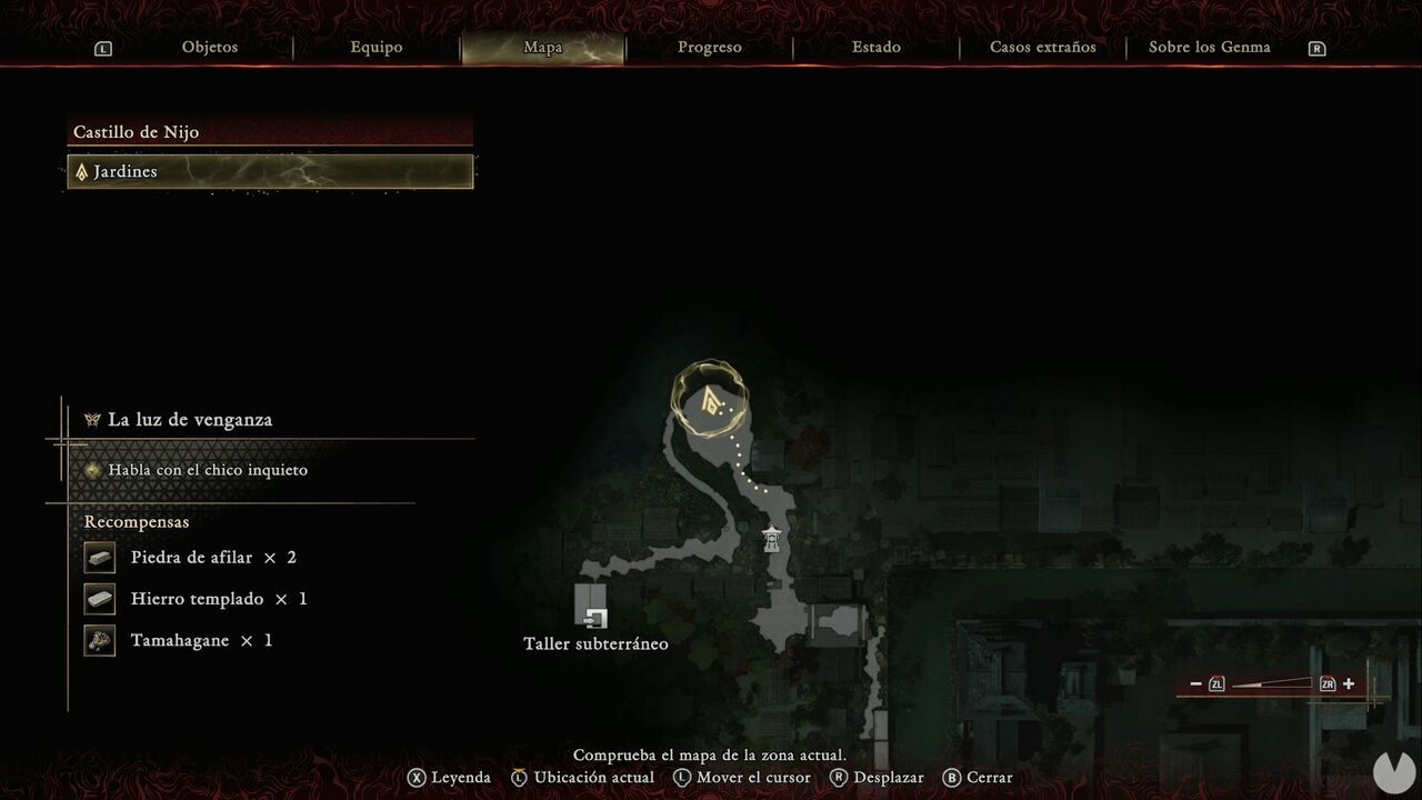 Onimusha: Way of the Sword - Oni Glyphs: location of the Oni Glyph at Nijo-jo Castle