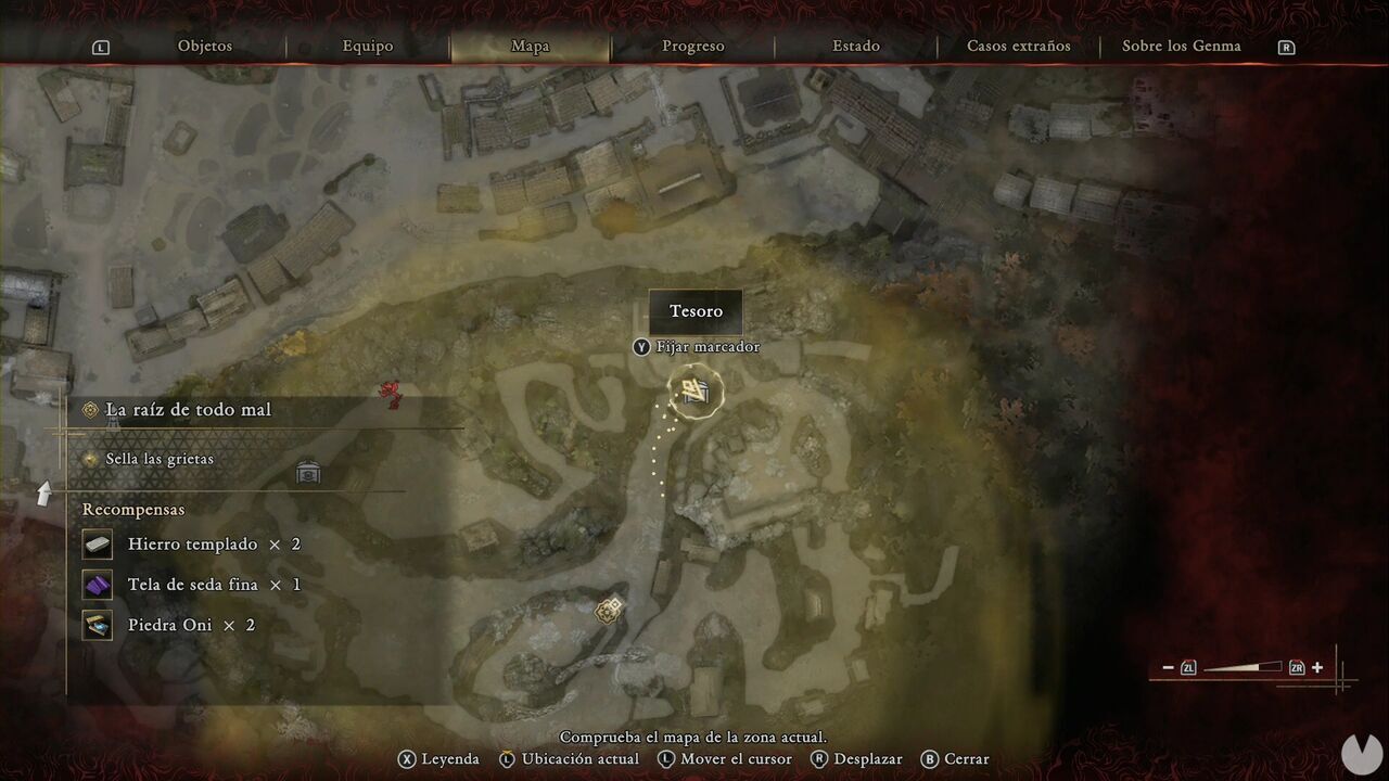 Onimusha: Way of the Sword - The Roots of All Evil: location of a Kyoto Treasure in the northeastern part of the ravine at the back of Toribeno