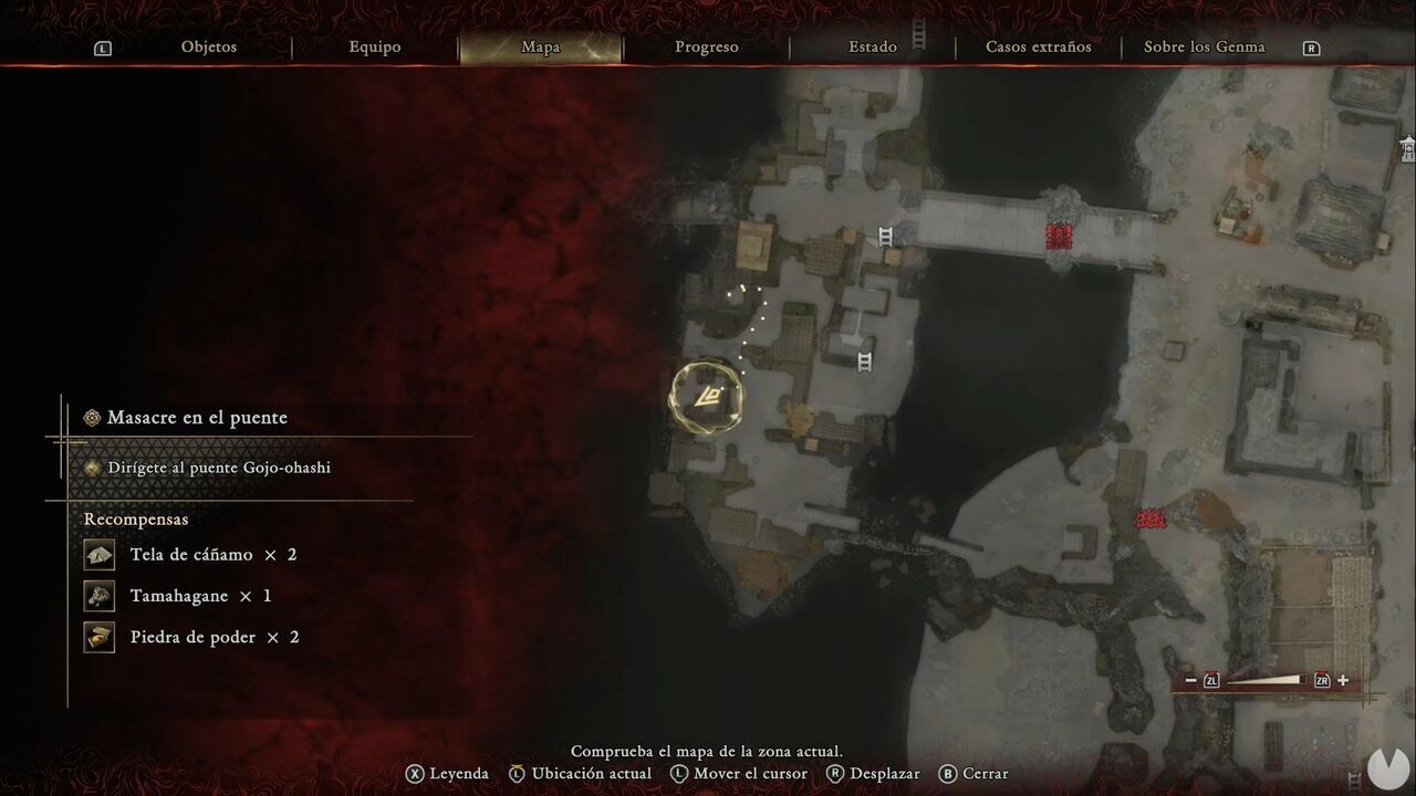 Onimusha: Way of the Sword - Bloodbath on the Bridge: location of the Tempered Iron chest and a Kyoto Treasure on the island northwest of the Kamo River