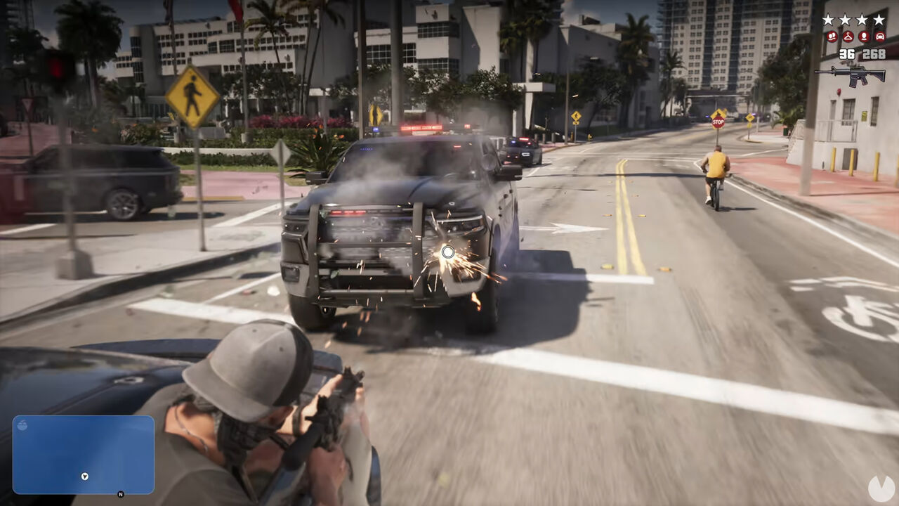 Tiroteo desde veh�culo en GTA 6.