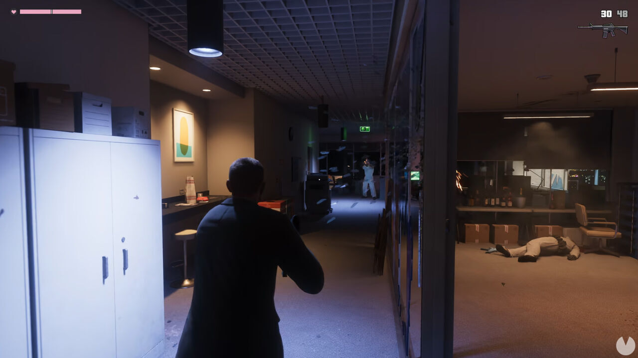 Jason en pleno tiroteo en GTA 6.