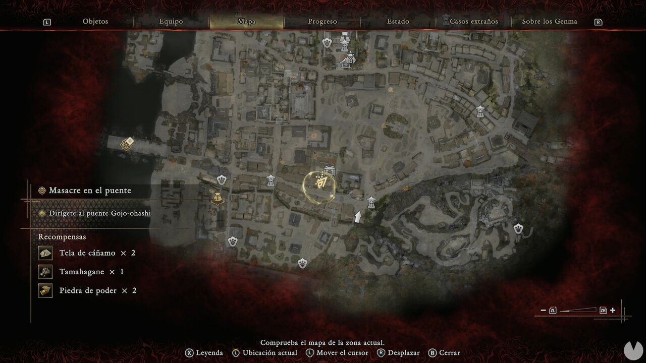 Onimusha: Way of the Sword - Bloodbath on the Bridge: location of the Treasure at the temple east of Gojo Street - West and the Whetstone chest