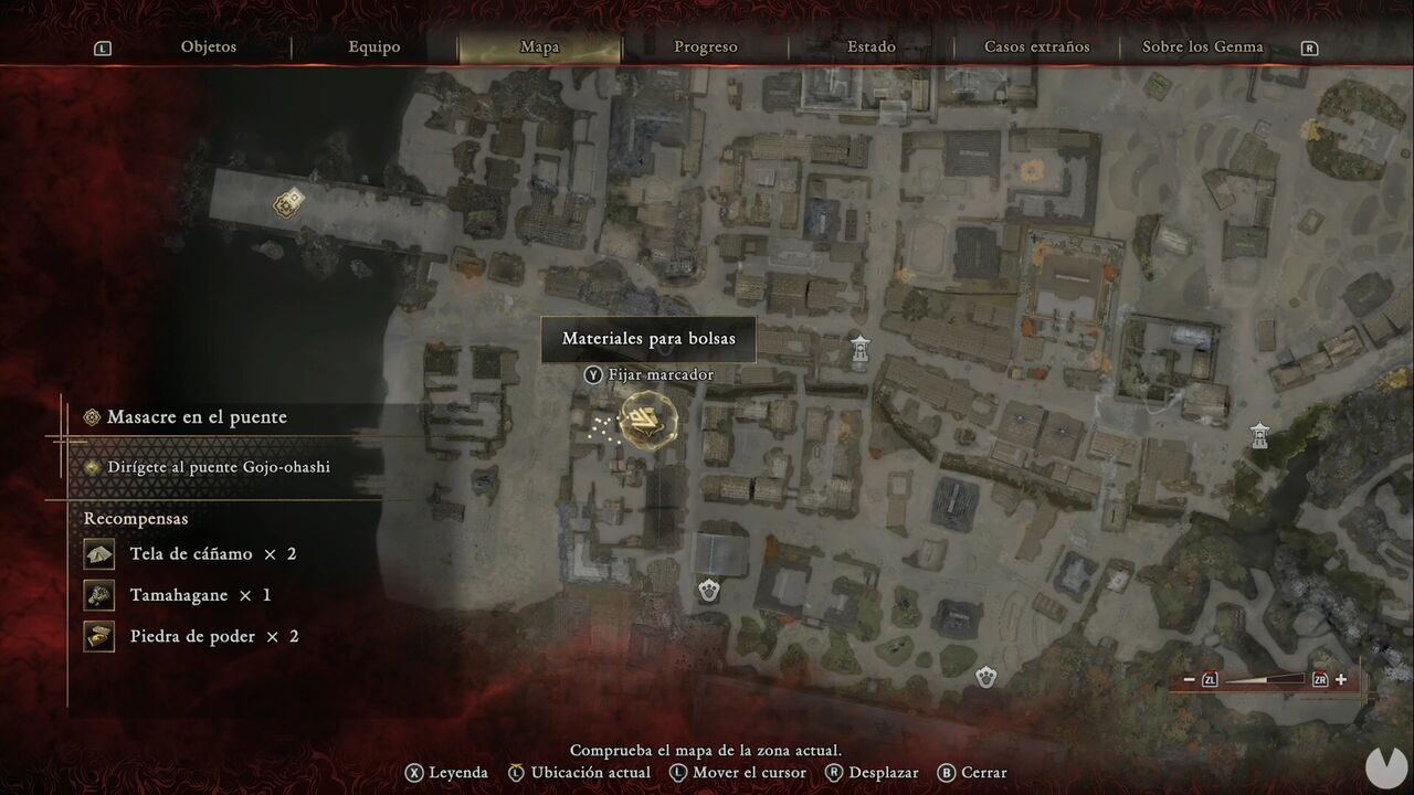 Onimusha: Way of the Sword - Bloodbath on the Bridge: location of the Oni Glyph containing a new Oni Cloth