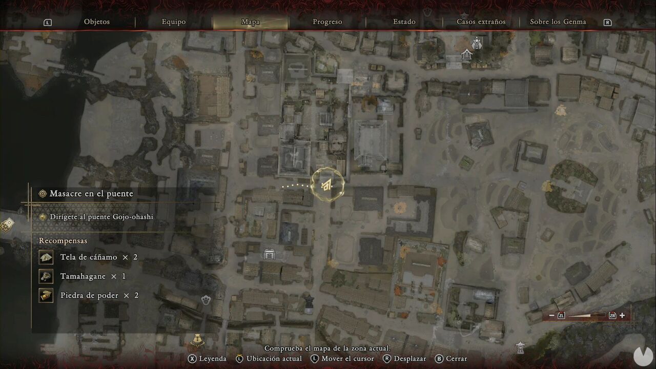 Onimusha: Way of the Sword - Bloodbath on the Bridge: chest containing Iron and Cotton Cloth at an intersection southwest of Rokudo-chinnoji Temple