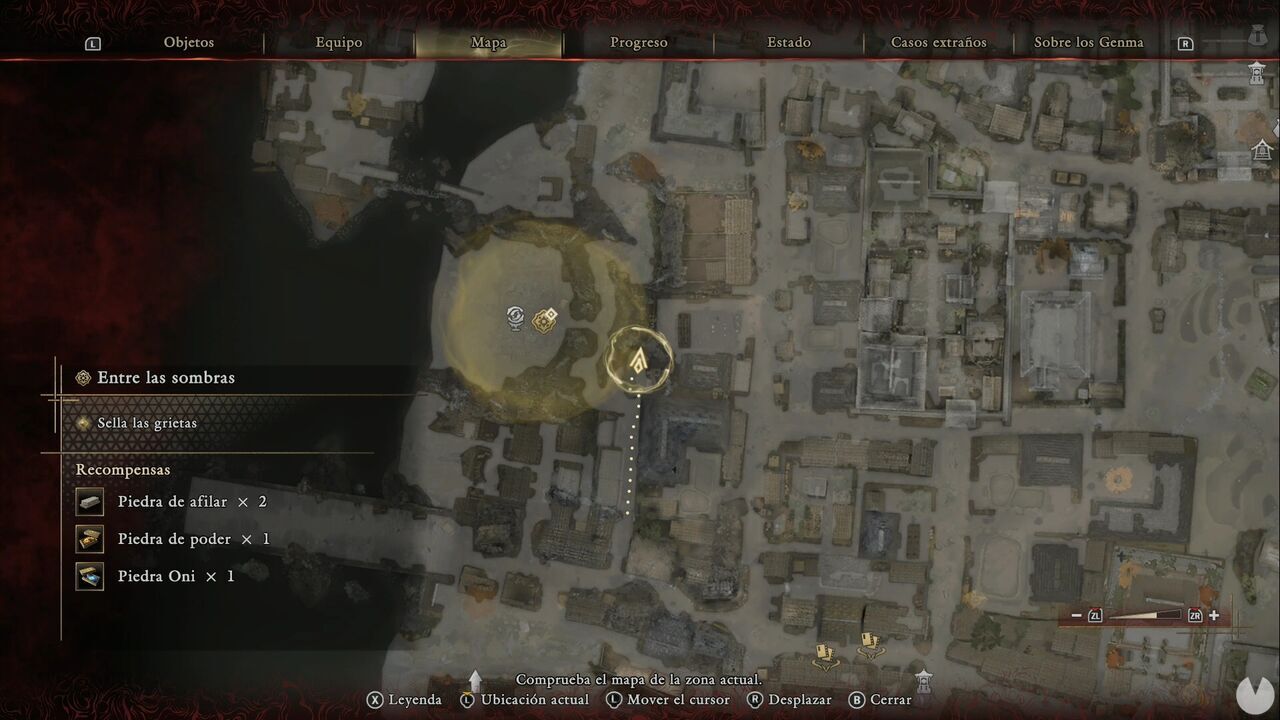 Onimusha: Way of the Sword - Shadows Fall: location of the Cotton Cloth chest near one of the Rifts in Shadows Fall