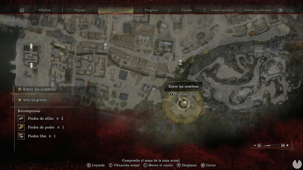 Onimusha: Way of the Sword - Shadows Fall: location of the Rift in the southeastern corner of Kyoto