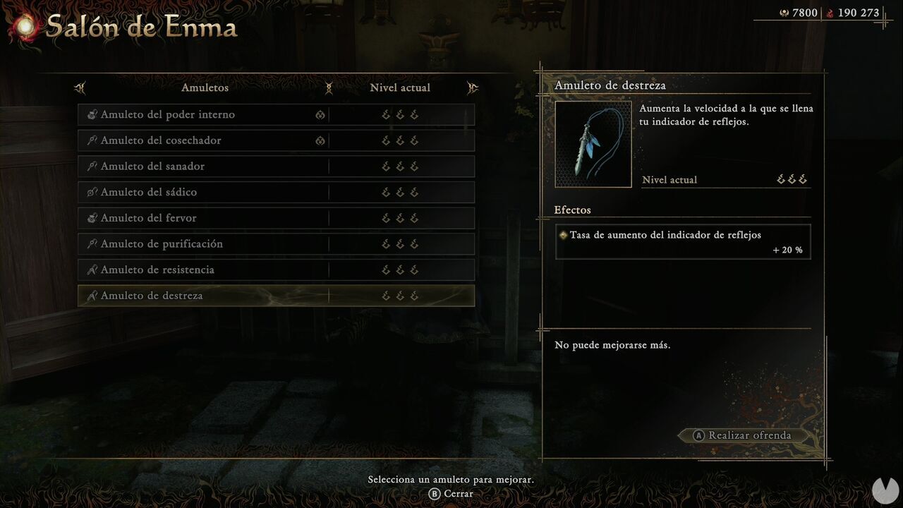 Onimusha: Way of the Sword - Charms: Charm of Dexterity