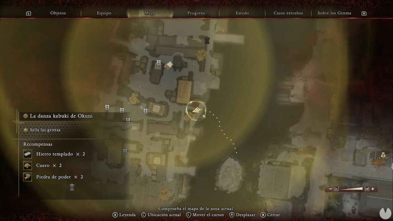 Onimusha: Way of the Sword - Okuni's Kabuki Dance: landing point after wall running across the sandbar