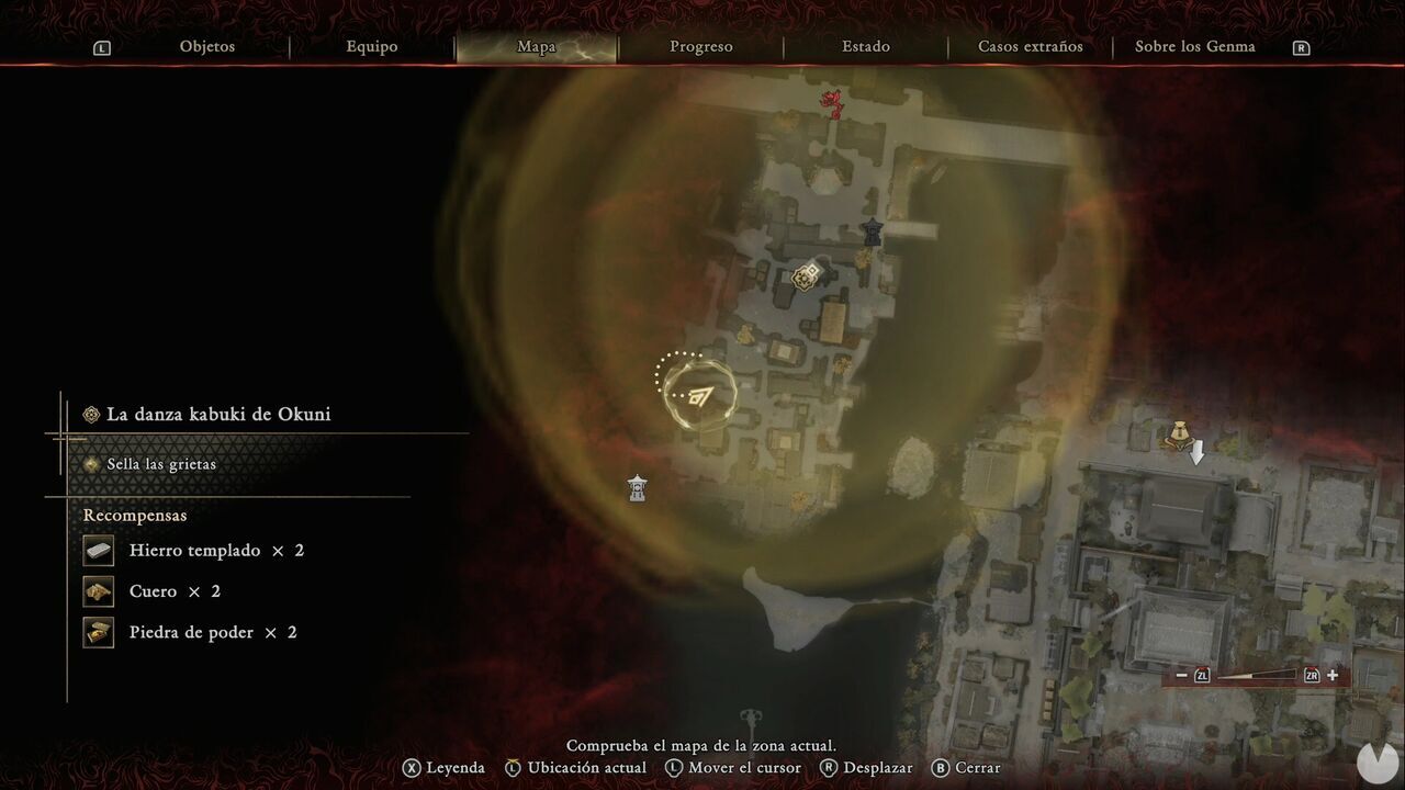 Onimusha: Way of the Sword - Okuni's Kabuki Dance: location of the Iron chest on the northwestern side of the sandbar, reached by wall running