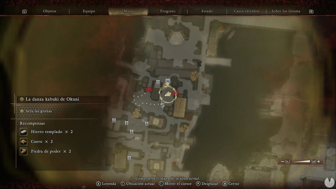 Onimusha: Way of the Sword - Okuni's Kabuki Dance: location of the Malice-emitting plant near the first Rift