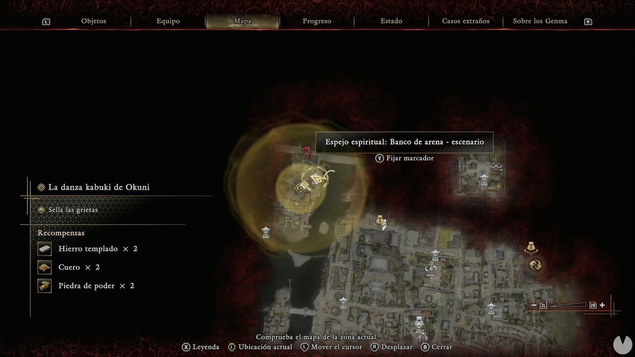 Onimusha: Way of the Sword - Okuni's Kabuki Dance: location of the Sandbar - Near Stage Spirit Mirror in the northeastern part of the sandbar