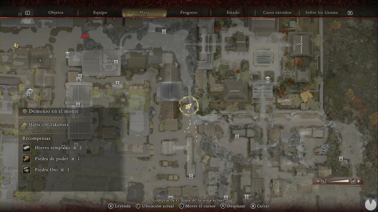 Onimusha: Way of the Sword - The Demon on the Mount: location of the Tempered Iron chest northeast of the market