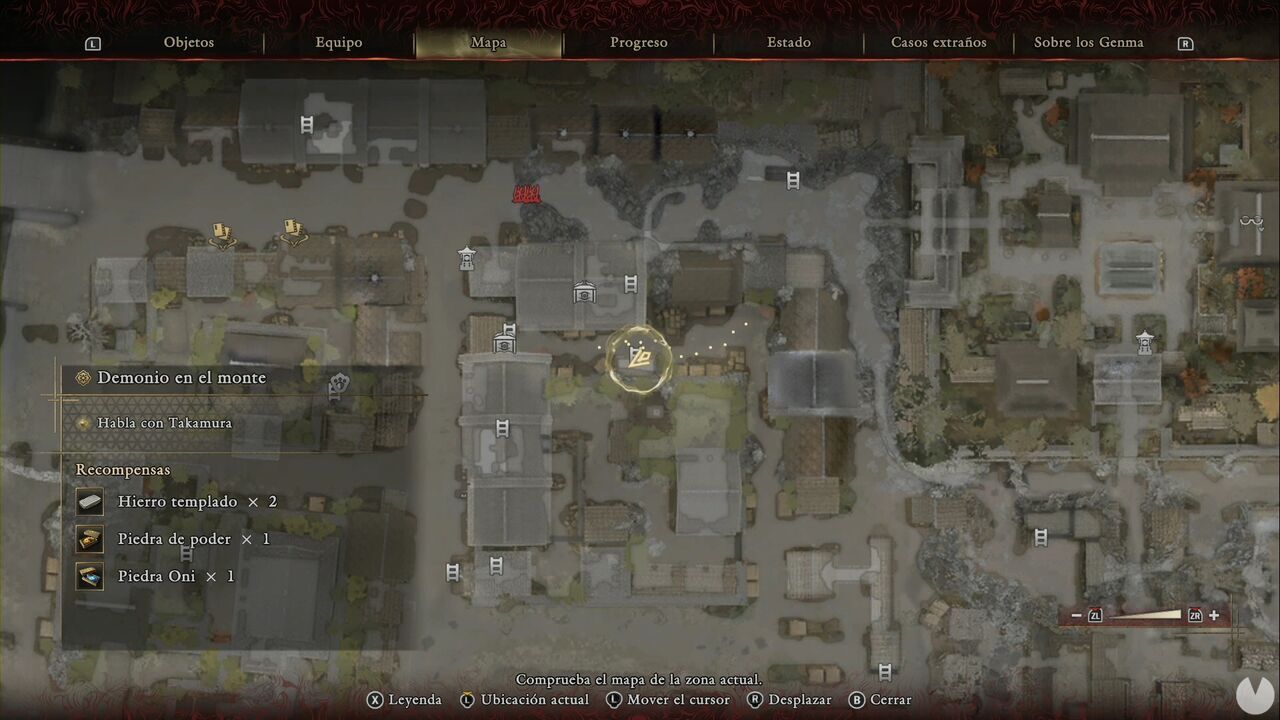 Onimusha: Way of the Sword - The Demon on the Mount: location of the Tempered Iron chest northwest of the previous one