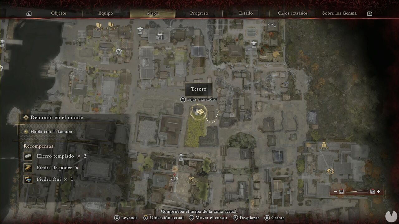 Onimusha: Way of the Sword - The Demon on the Mount: location of the Treasure north of the Higashioji Street Spirit Mirror