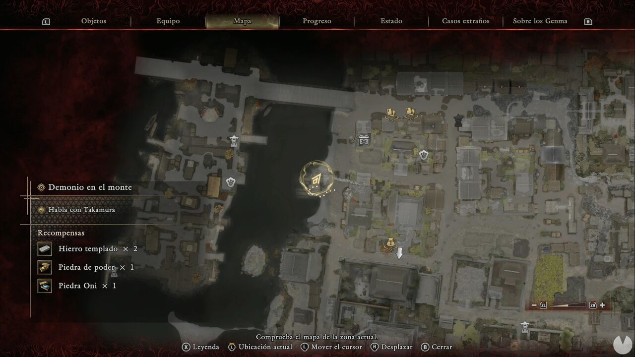 Onimusha: Way of the Sword - The Demon on the Mount: wall-running section in the northwestern corner of the Kyoto map