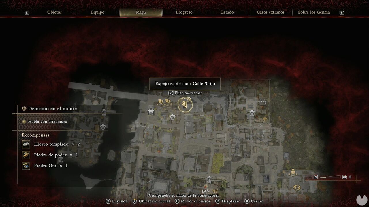 Onimusha: Way of the Sword - The Demon on the Mount: location of the Shijo Street Spirit Mirror in northwestern Eastern Kyoto