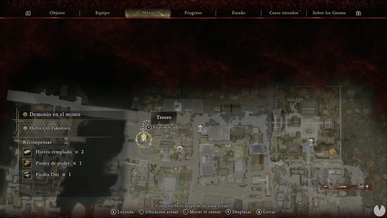 Onimusha: Way of the Sword - The Demon on the Mount: location of the Treasure west of Shijo Street in northwestern Kyoto