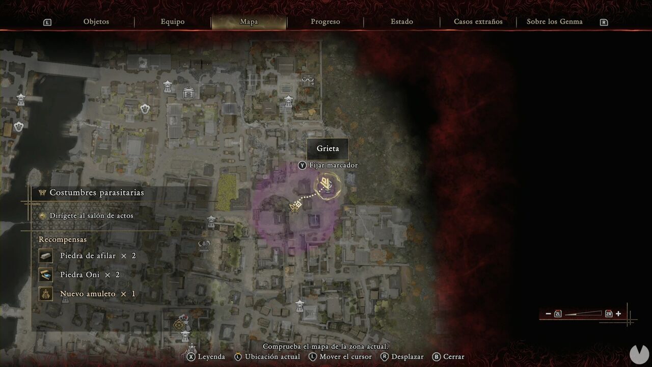 Onimusha: Way of the Sword - Rifts: location of Rift #7 in the northeastern corner of Kyoto